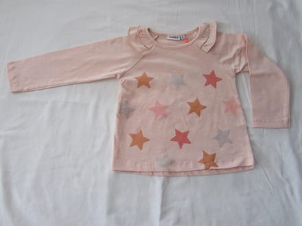 noukie's , meisje ,t-shirt met lange mouw , rose ster , 3 jaar 98