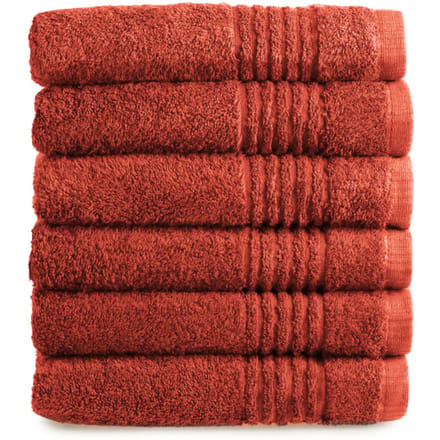 PHLOX Supreme Handdoeken 50x100 - set van 6 - Zware kwaliteit 600 g/m2 - Terracotta