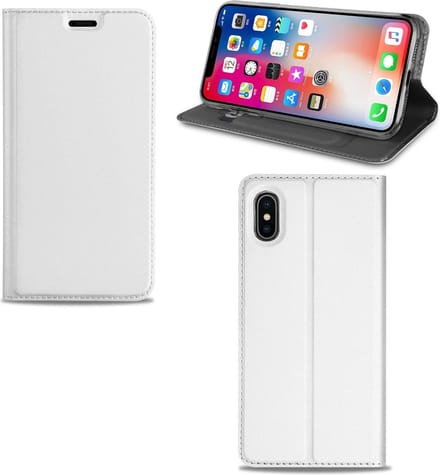 Apple iPhone Xs Max Hoesje Wit met Pashouder