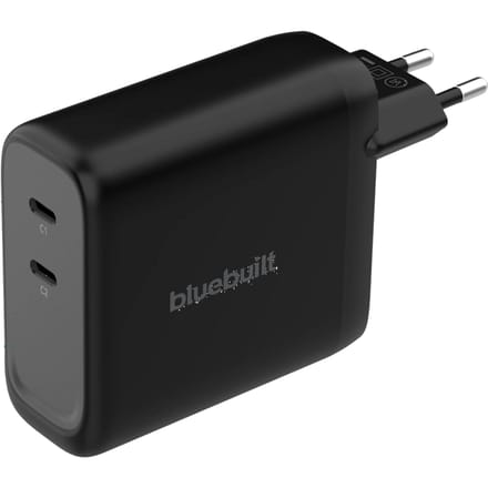 BlueBuilt 140W GaN Oplader met 2 Usb C Poorten Zwart
