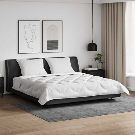 vidaXL - Dekbed - met - kussen - 3 - st - Wit - Microvezel