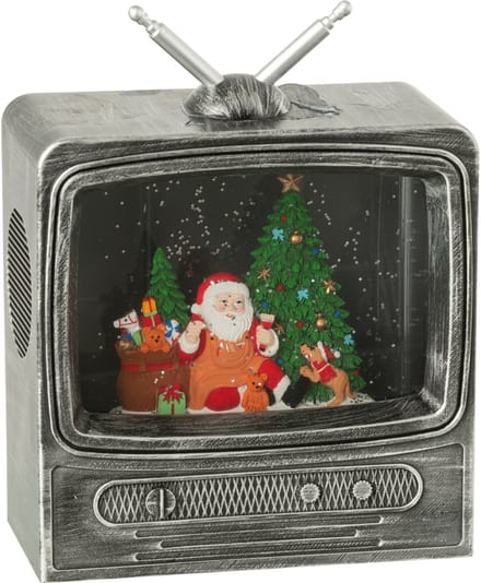 J-Line decoratie Waterbol Televisie - kunststof - mix