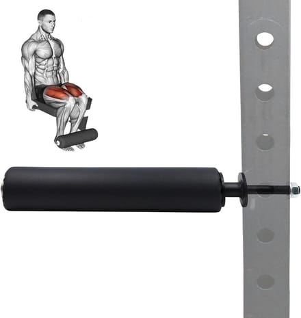 Been Squat Roller - Squat Rek Bevestiging - Gerichte Krachttraining - Duurzame Staalconstructie - 53 cm Lengte - Zwart