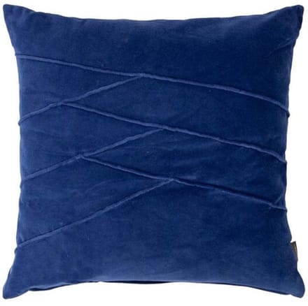 Linen & More fluweel blauwe sierkussen 45 x 45 cm