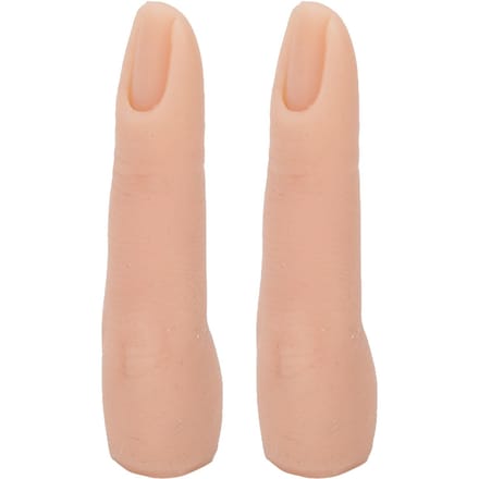 Nageltraining Vinger Buigbaar Flexibel Siliconen Oefenvingermodel voor Tattoo Acupunctuur beige