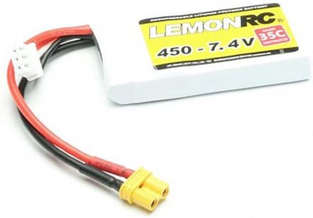 LemonRC LiPo accupack 7.4 V 450 mAh Aantal cellen: 2 35 C Softcase XT30