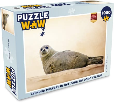 Puzzel Zeehond - Strand - Long Island - Legpuzzel - Puzzel 1000 stukjes volwassenen