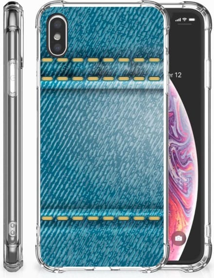 Apple iPhone Xs Max Anti Shock Bumper Case Jeans