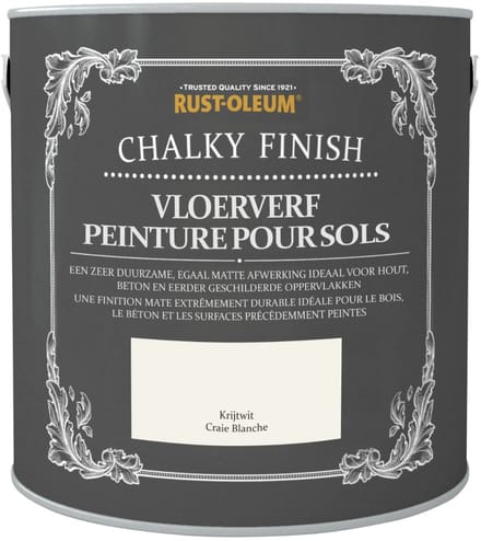 Rust-Oleum Chalky Finish Vloerverf Krijtwit 2,5 liter