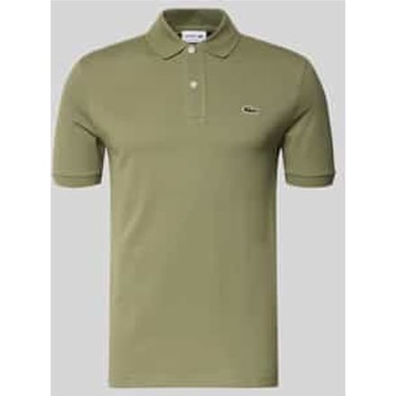 Lacoste Poloshirt Pique Olijfgroen - Maat M - Heren