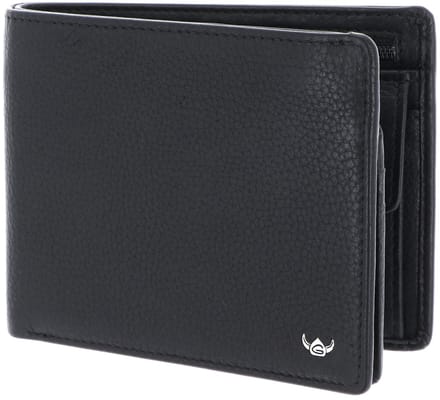 Golden Head Leren portemonnee Capri RFID Protect Scheintasche mit RV 1364 Schwarz zwart