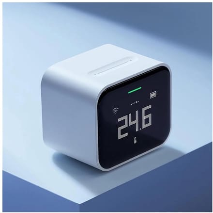 Luchtkwaliteitsmonitor - Slimme Sensor - Binnenklimaat Meten - Vijf Essentiële Metingen - Compact Ontwerp - Zwart