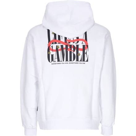 Lichtgewicht herenhoodie Roulette-hoodie wit