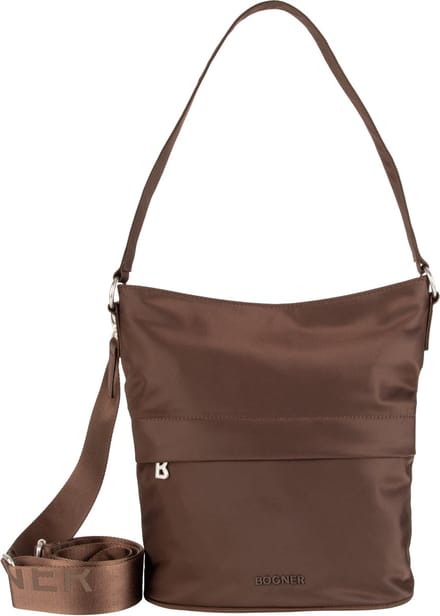 Bogner schoudertas Maxon Heather Hobo Darkbrown donkerbruin