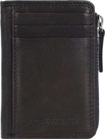 Jack Kinsky Brisbane Creditcard etui RFID Leer 7 cm - 8 Sleuven - schwarz
