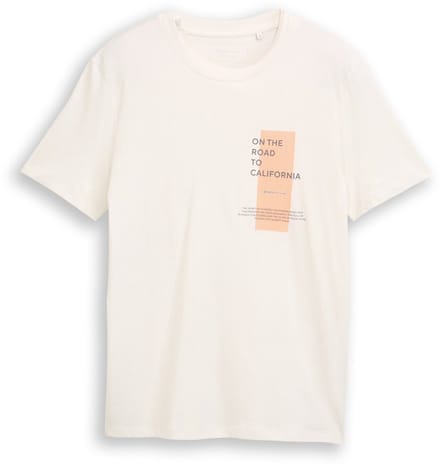 Tom Tailor Denim - T-shirt met print - Maat S - Wool White