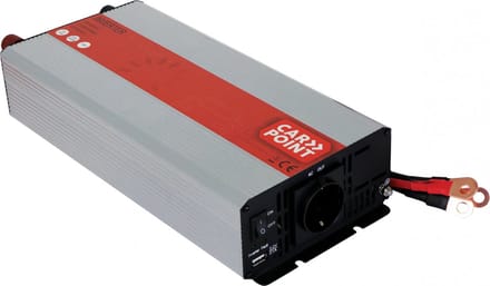 Carpoint Omvormer 12V naar 230V – 1500W / 3000W Piek – Met USB – Beveiligd – Ventilator – Voor Auto, Camper & Caravan