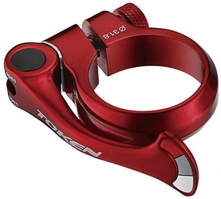 Shark Tail - Zadelpenklem - 34,9mm - Rood