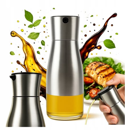 Glazen Olie Azijn Fles 320ml met Metalen Dop - Stijlvol en Functioneel