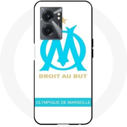 Coque Realme V23 logo om olympique de marseille blanc Fond - Maniacase
