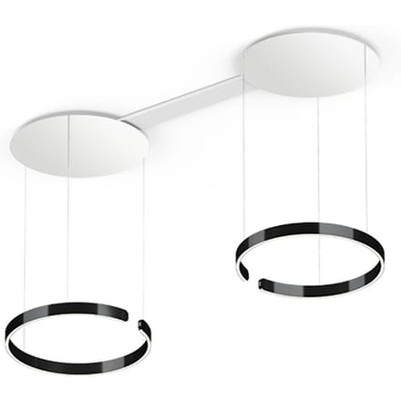 Occhio Mito Sospeso Due 60 Wide Hanglamp - black phantom - variabel - met Occhio Air - table/wide