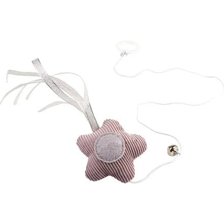 Duvoplus - Speelgoed Voor Dieren - Kat - Cushy Ster Met Elastiek & Bel 17,5x6,5x3cm Grijs - 1st