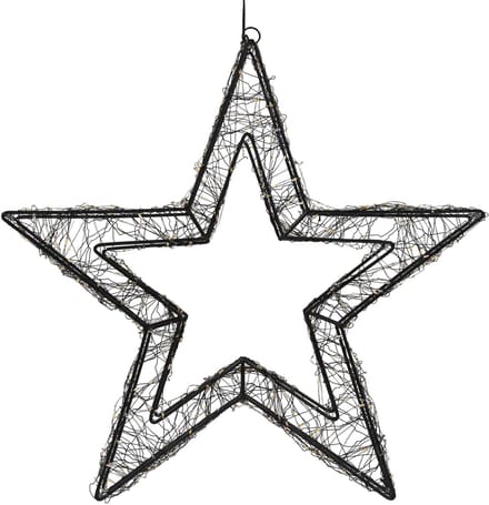 ECD Germany led kerstster decoratieve ster 38 cm 500 led extra warm wit ip44 waterdicht voor binnen en buiten tuin raam balkon kerstdecoratie lichtgevende metaal ster om op te hangen feestelijke sfeerverlichting kerstboom versiering