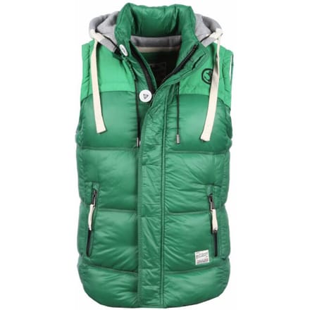 Enos Bodywarmer groen met capuchon