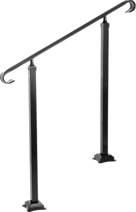 Balustrade trap - 1 tot 2 treden - Antislip - Zwart - Windtrap