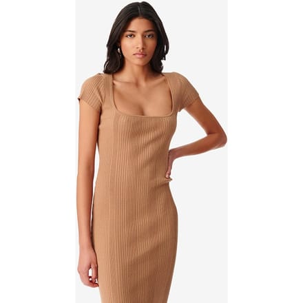 IRO Paris Phebo Camel Maat: L | Midi Jurken Outlet | Dames | Bruin