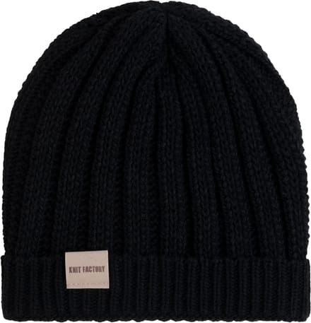 Knit Factory Nica Muts - Zwart - One Size