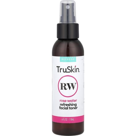 TruSkin, Rose Water Refreshing Facial Toner, 4 fl oz (118 ml) black