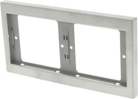Berker K5 Inbouw Afdekplaat - 2-voudig Horizontaal - RVS