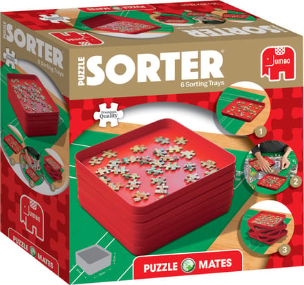 Jumbo Puzzle Mates - Puzzel Sorteerder 6 Bakken (20x20cm)