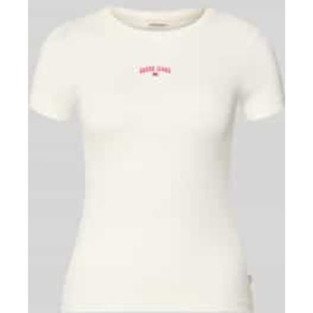 Guess  T-shirt Korte Mouw GJ SS CN RIB EMBRO