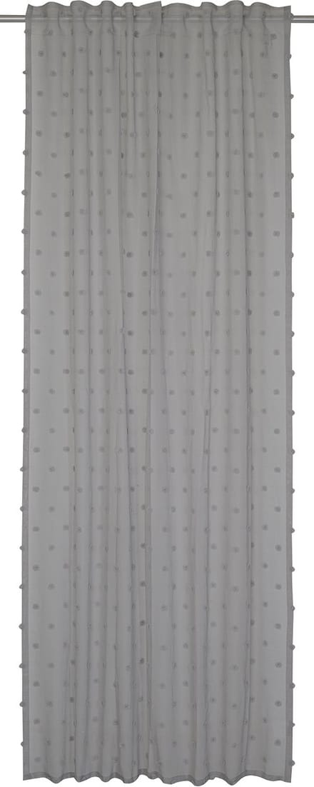 Elbersdrucke Gordijn met verborgen lussen Fluffy Dots 255x140 cm grijs