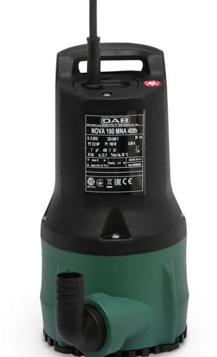 DAB Nova 180 M-NA Dompelpomp / Waterpomp - 4800l/h - 190W - Opvoerhoogte 4,9 m - Vuil tot Ø5mm