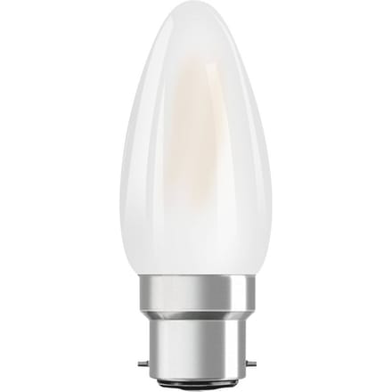 OSRAM LED kaars B22d Classic 827 4W mat