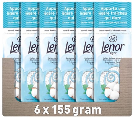 Lenor Light Geurbooster Katoen Fris - 6 x 155 gram - Wasparfum