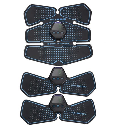 EMS Buikspiertrainer Digitaal Display Opladen Oefening Fitness Patch gray