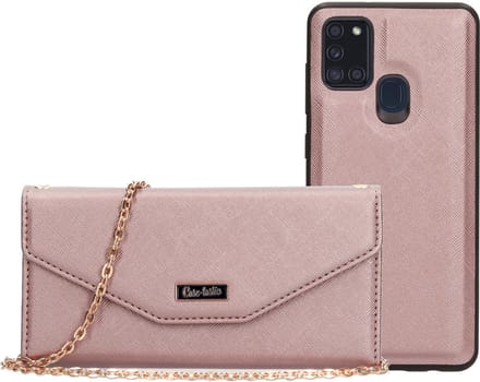 Casetastic Clutch Samsung Galaxy A21s (2020) - Roze