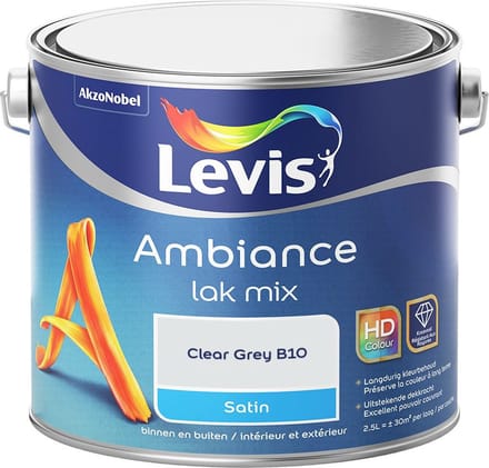 Levis - Ambiance Lak Satin Mix - Clear Grey B10 - Mengverf - 2,5 L