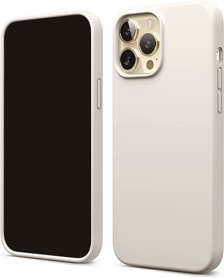 Innerlight® MobileCover+ - iPhone 14 PRO MAX - Creme Wit - Siliconen Backcover - Siliconen hoes - Geschikt als Creme iPhone 14 PRO MAX hoesje