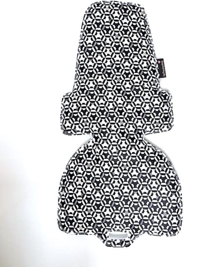Kussen inlay geometric voor de bobike mini fietsstoel - grey - waterafstotend - bobike mini - fietsaccessoires