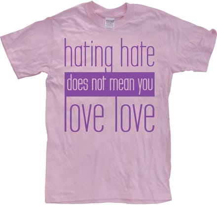 Hybris Hating Hate Love Love T-shirt SH-1-15053-LFH3-13