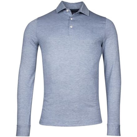Baileys Polo Subtle Two-Tone Oxford Long Sleeve Cobalt / male