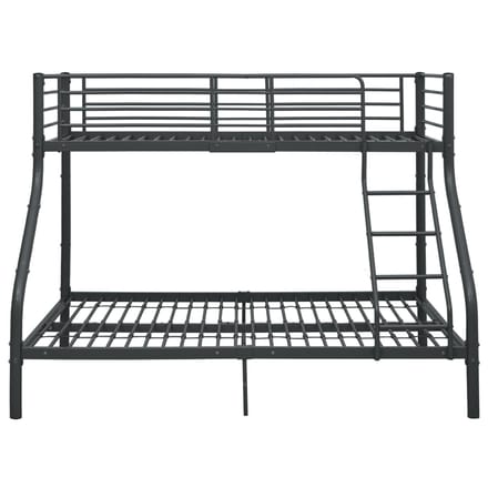 vidaXL - Stapelbedframe - metaal - zwart - 140x200 - cm/90x200 - cm