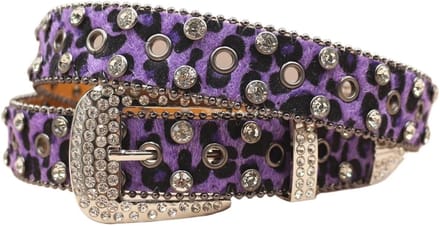 Dames Riem - Decoratieve Riem - Outfit Completeren - Luipaardpatroon Inlay - 33 cm Breed - Bruin