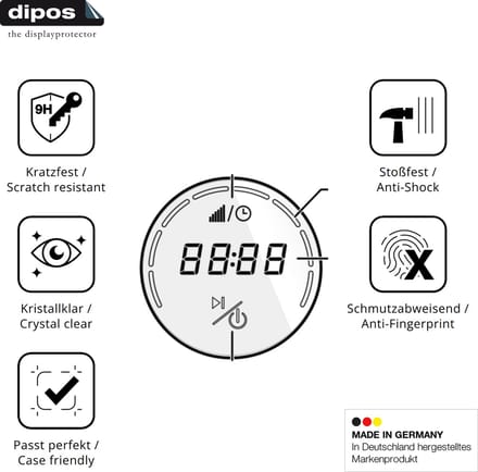 dipos – 2x Pantserfolie geschikt voor MEDION MD 18420 | 9H Screenprotector