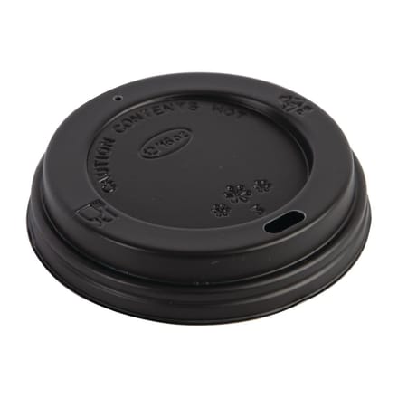 Fiesta Recyclebare koffiebekerdeksels Zwart 340 ml en 455 ml (50 stuks)